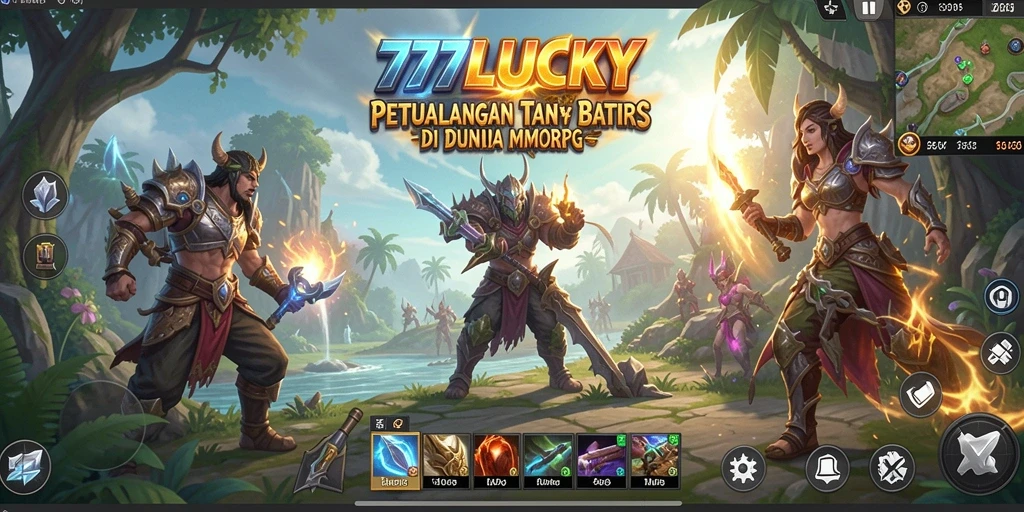 Tangkapan layar menampilkan aksi seru dalam game MMORPG 777LUCKY.