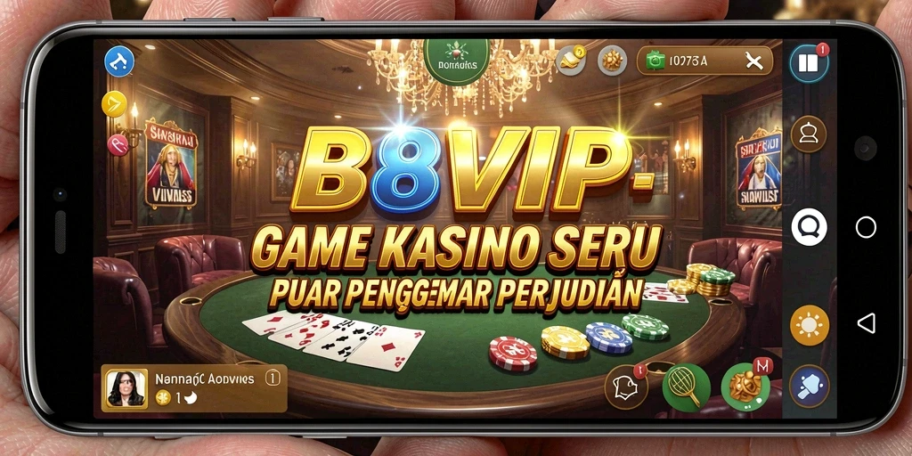 Tangkapan layar B8VIP menampilkan antarmuka permainan Kasino yang menarik dan interaktif.
