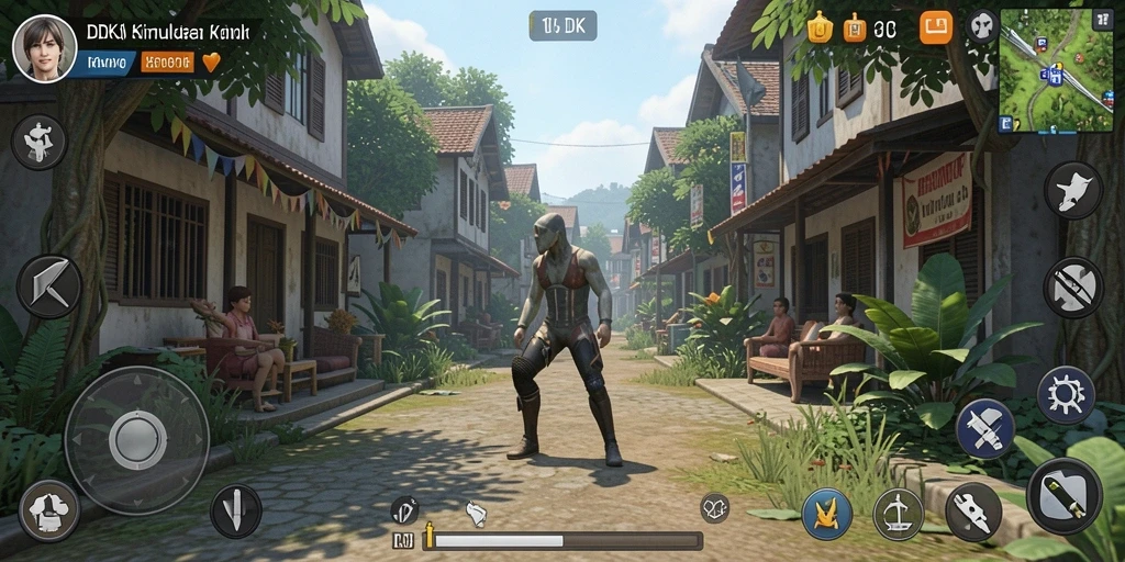 Tampilan gameplay DKK yang menarik dan realistis.