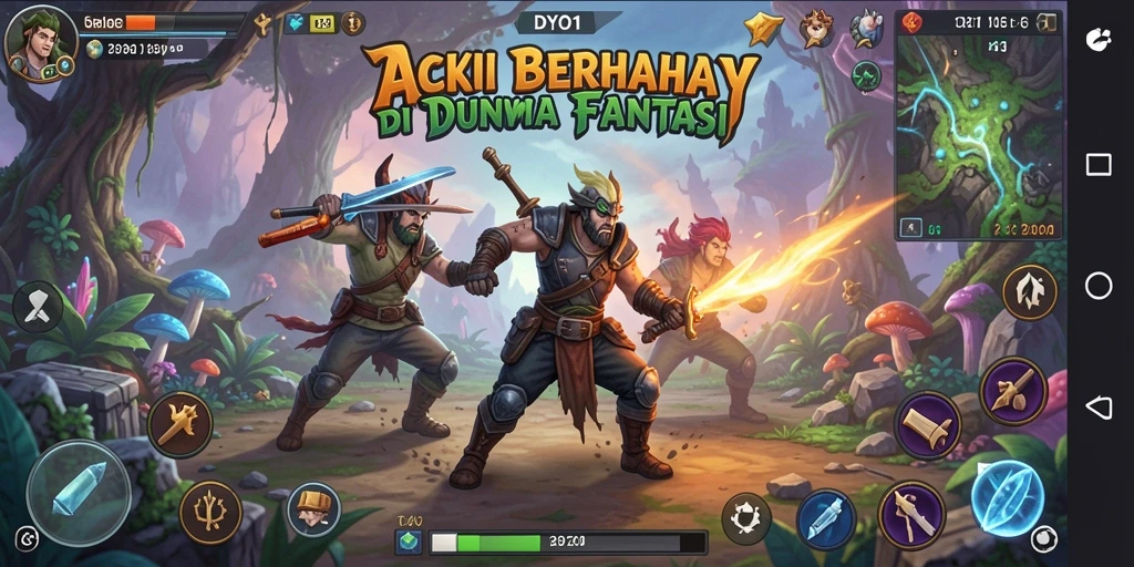 Screenshot DYO1 menunjukkan aksi pertempuran yang intens dan dinamis.