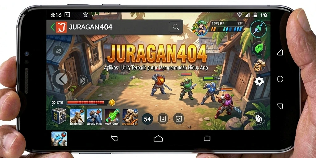 Screenshot utama JURAGAN404 menampilkan antarmuka aplikasi yang ramah pengguna.
