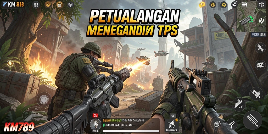Tampilan aksi mendebarkan dalam permainan TPS KM789.
