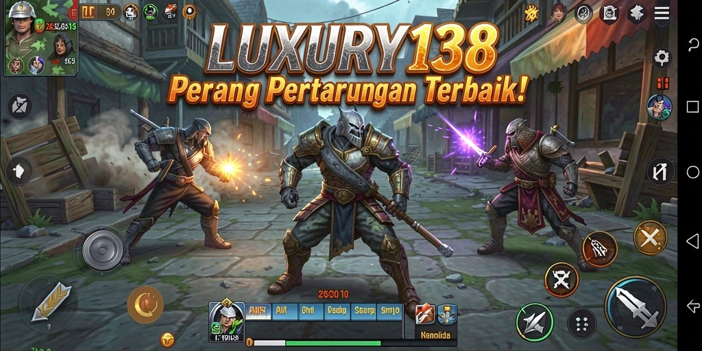Screenshot gameplay LUXURY138 menampilkan pertarungan yang intens dan penuh aksi.
