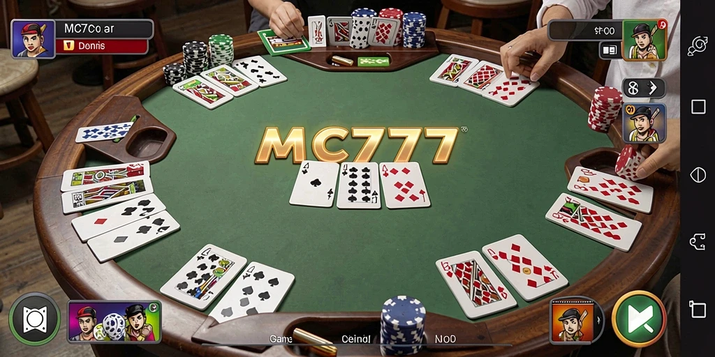 Tampilan screenshot gameplay Domino yang seru di MC777.
