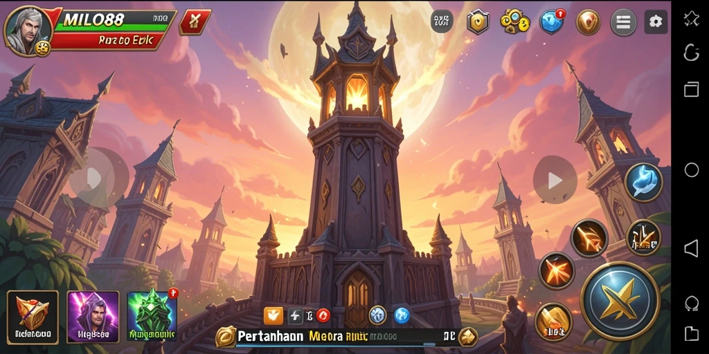 Tampilan gameplay menarik dari <strong>MILO88</strong> yang penuh aksi Tower Defense.