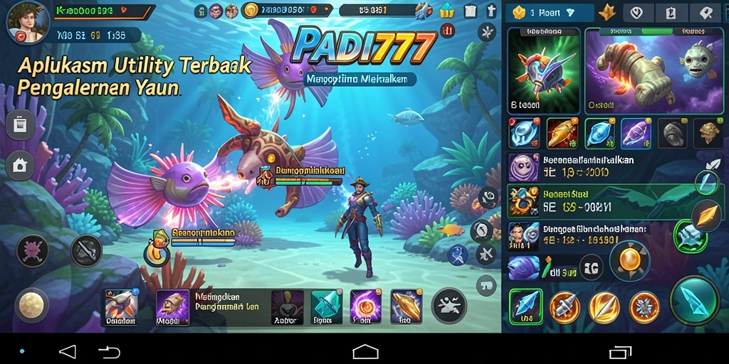 Screenshot PADI777 menampilkan antarmuka pengguna aplikasi Utility.