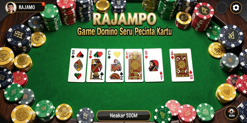 Screenshot gameplay RAJAMPO menunjukkan keseruan bermain Domino.