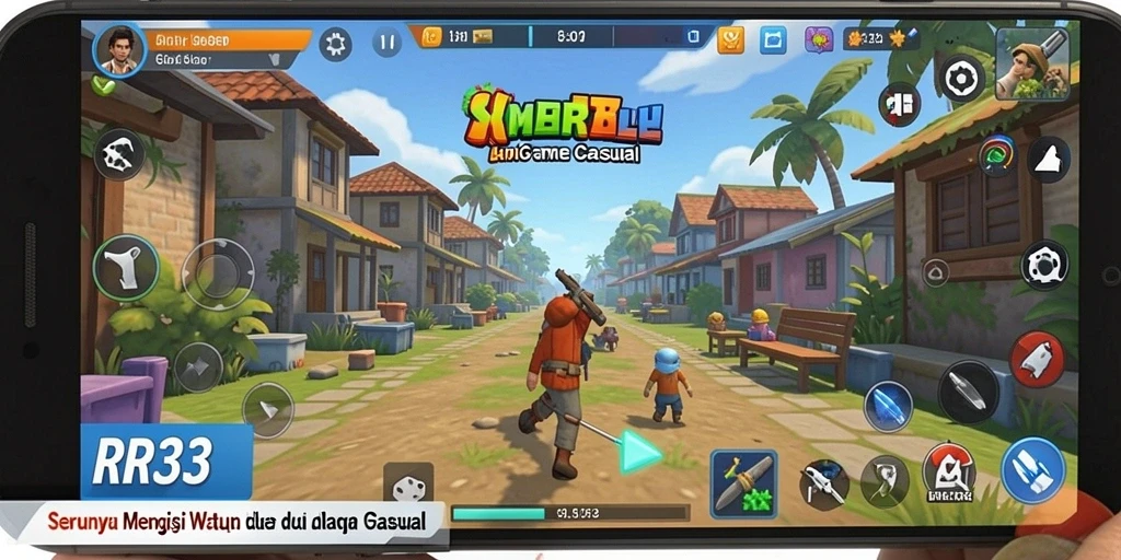 Tampilan menarik gameplay RR33 yang seru dan penuh warna.