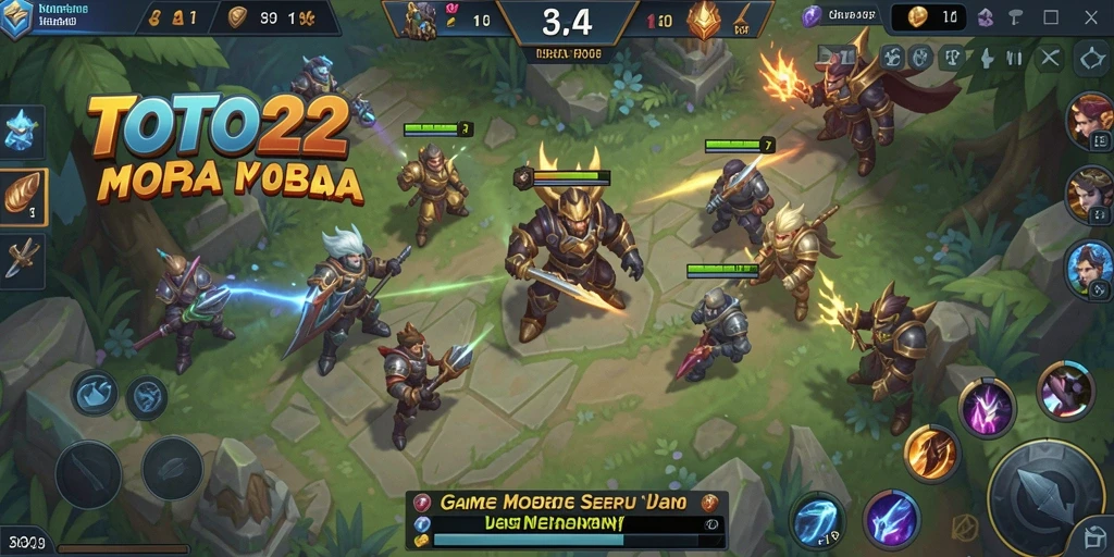 Gameplay seru TOTO22 dengan aksi MOBA yang intens.