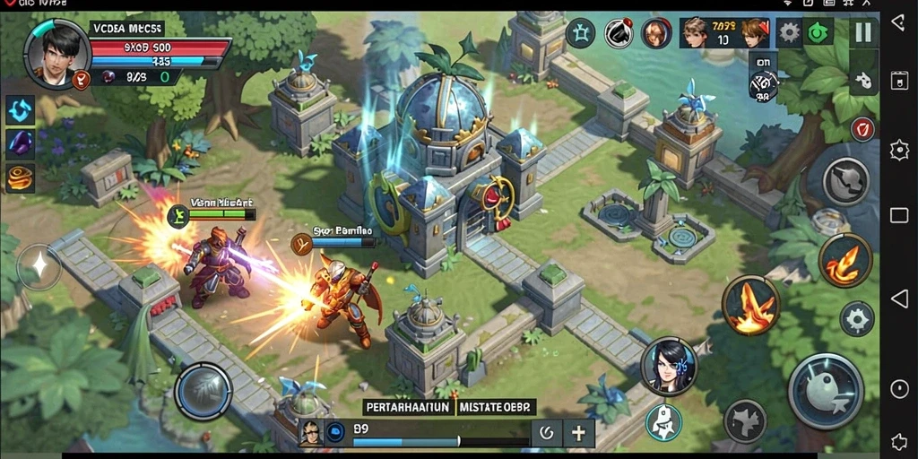 Tampilan mendebarkan dari permainan Tower Defense VC55.