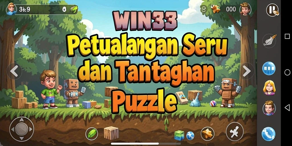 Tampilan gameplay seru dan menarik di WIN33, tantangan Puzzle menanti.