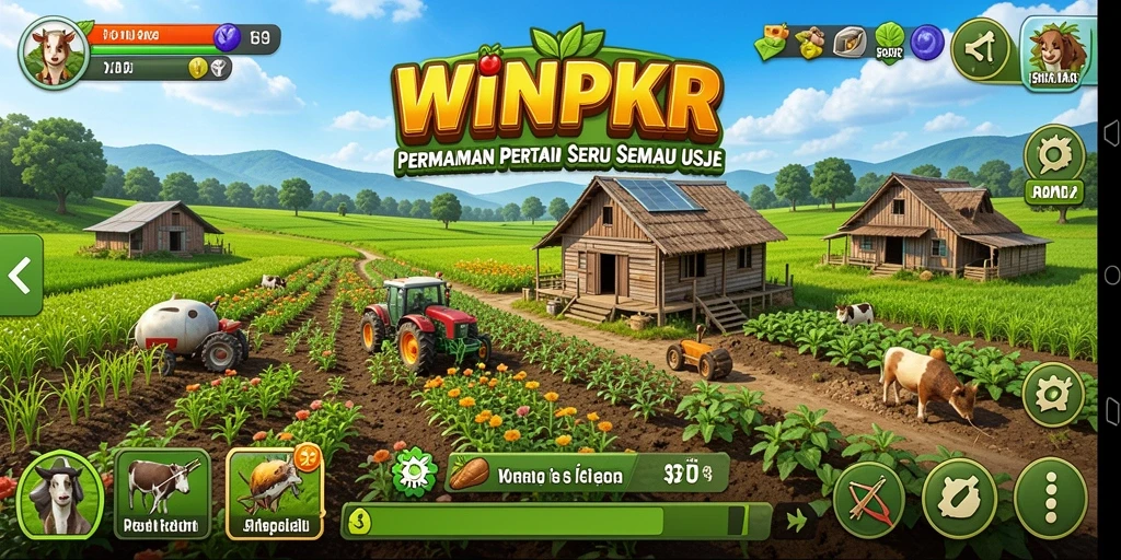 Tampilan gameplay menarik dari WINPKR saat bertani.