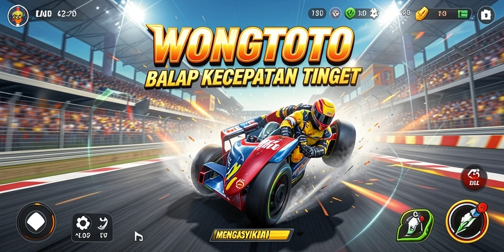 Tampilan gameplay <strong>WONGTOTO</strong> yang mendebarkan saat balapan.