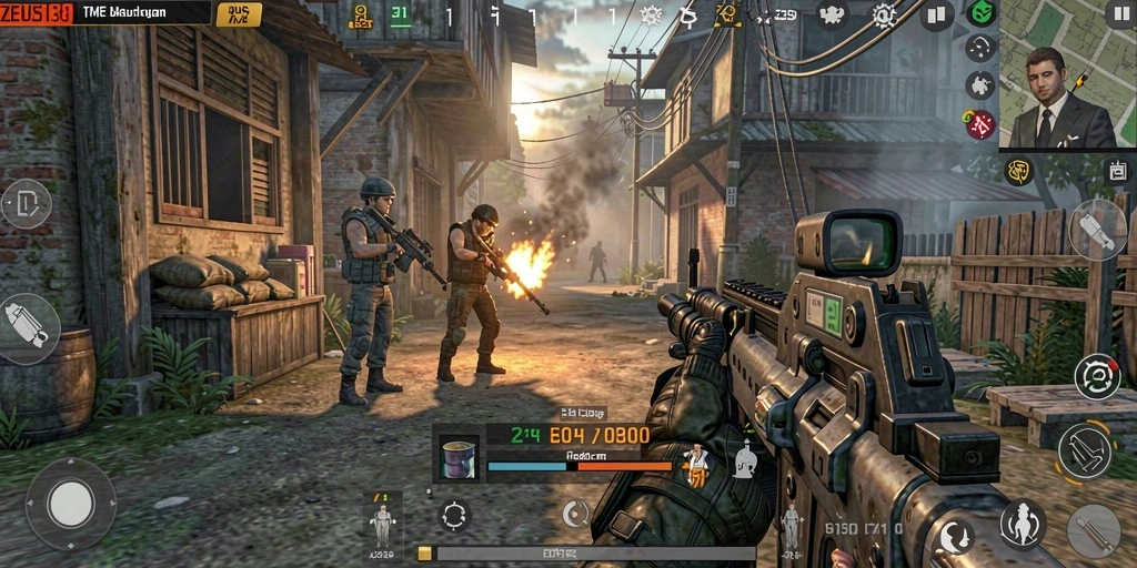 Tampilan gameplay menegangkan dari ZEUS138 dalam TPS.